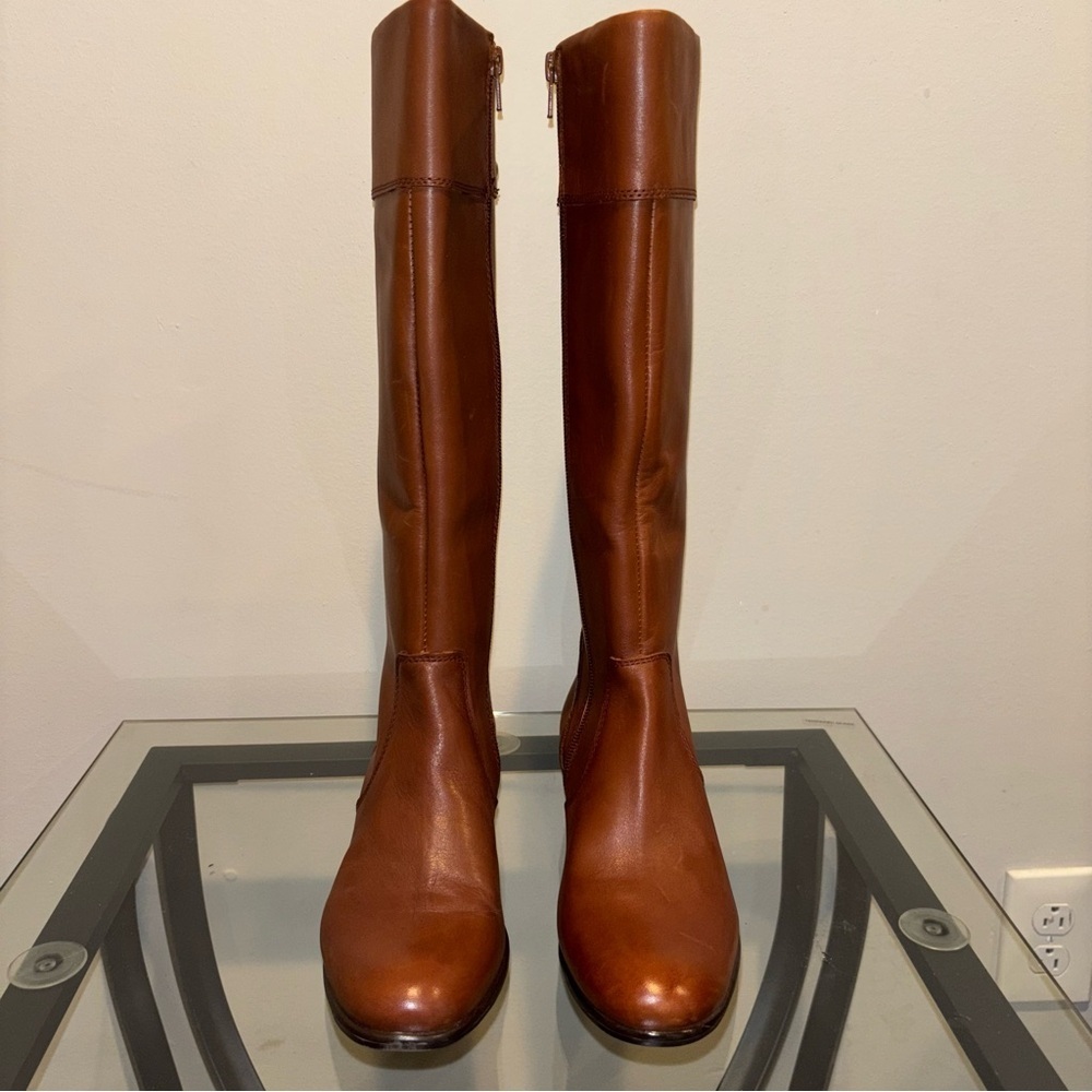 🔥SALE Banana Republic Rich Brown Leather Tall Shaft Boots 6